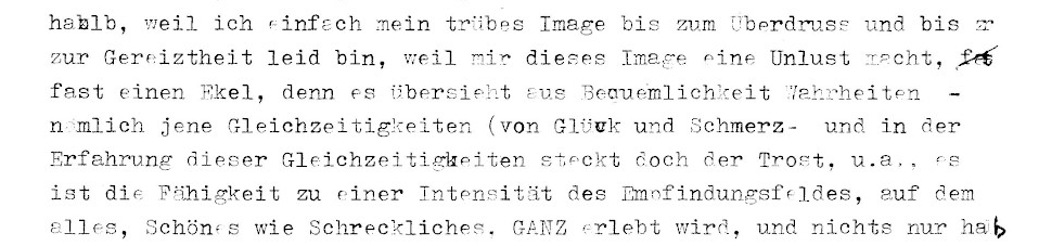 Gabriele Wohmann ist ihr "trübes Image bis zum Überdruss leid" - Brief an eine Bremer Leserin 1978